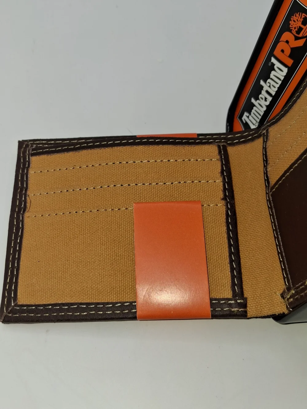 Timberland PRO Canvas Wallet in Orange and Brown
